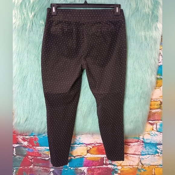Talbots Black and White Polka Dot Stretchy Skinny Cropped Ankle Pants Size 8 - Picture 6 of 11